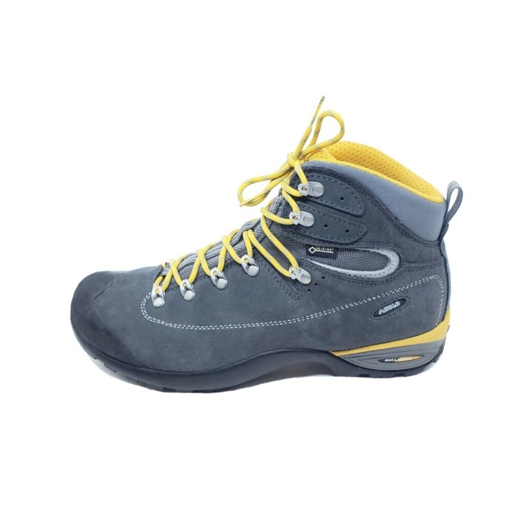 Asolo Tacoma GV Womens Hiking Boots Gray Yellow Gore-Tex Vibram Size 8